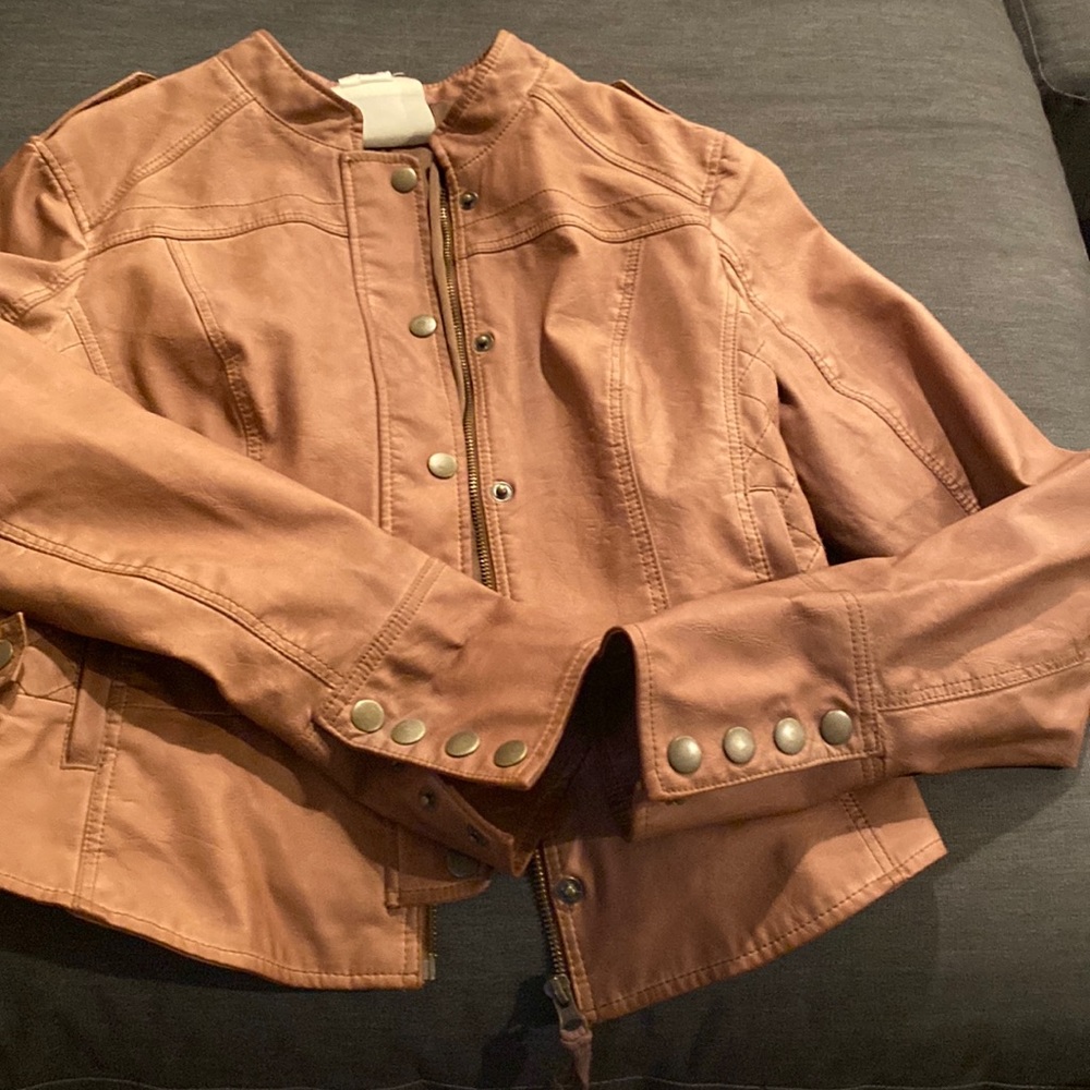 Faux leather jacket